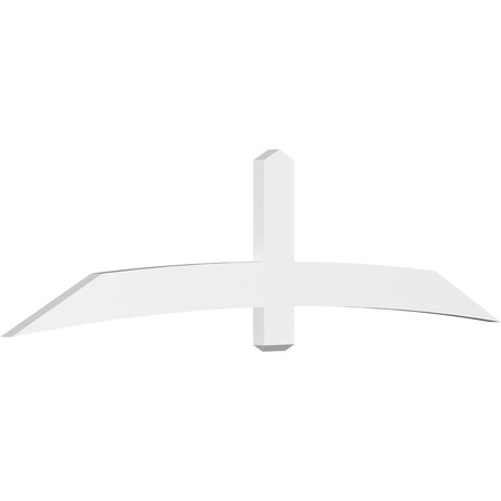 Ekena Millwork Bellingham Architectural Grade PVC Gable Bracket, 96"W x 24"H x 2"D x 6"F, 6/12 Pitch GBP096X24X0206BEL00